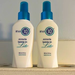 It’s a 10 miracle leave-in Lite 4 fl oz.  Lot of 2 bottles